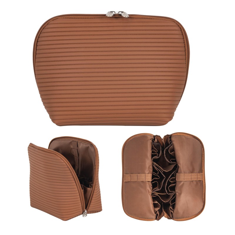 Neceser de viaje para mujer, neceser impermeable con soporte para