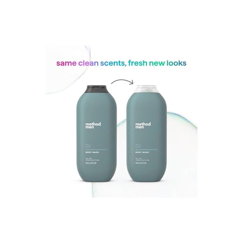 Method Men Body Wash, Sea Surf, Paraben and Phthalate Free,
