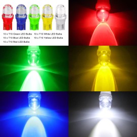 Octoder 50x T10 194 Car LED Bulbs for Instrument Panel Gauge Cluster Dash Light 168 2825