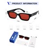 VANLINKER Polarized Trendy Small Skinny Square Cat Eye Sunglasses for