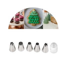 Large Piping Nozzles with Coupler,1M 2D 4B 1A D66 Icing Nozzles Set for Decorating Cakes, Cupcakes,Cookie