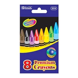 BAZIC 8 Color Premium Quality Crayon