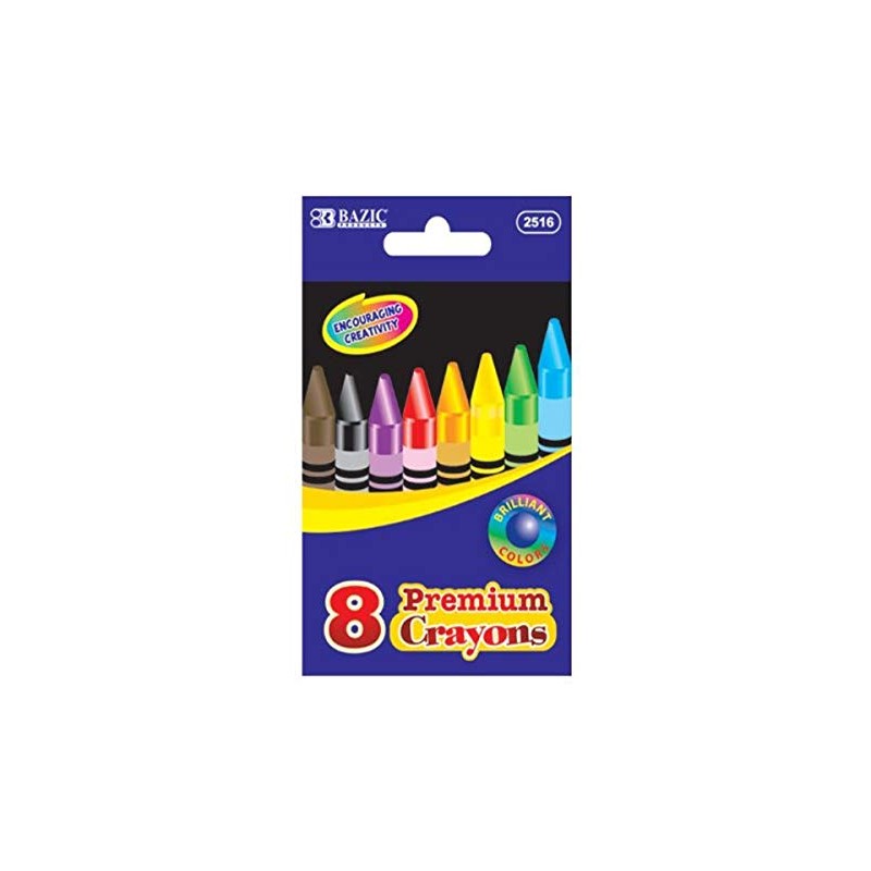 BAZIC 8 Color Premium Quality Crayon