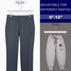 Amber Home 10 Pack White Wooden Pants Hangers with 2-Adjustable