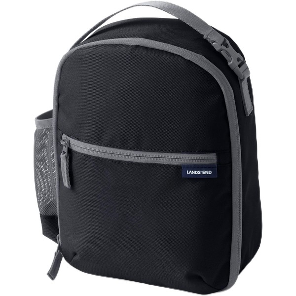 Lands' End Kids' Soft Sided Lunch Box Black