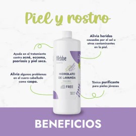 Hidrolato de Lavanda Lúdika 500ml Tónico Facial Vegano Libre de Parabenos Hebbe