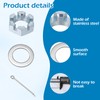 2 Set Trailer Axle Nut Kit Castle Nut Kit for
