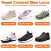 WEGOODZF Round Coloured Trainers Shoelaces: 4MM Thick 90cm Long Black