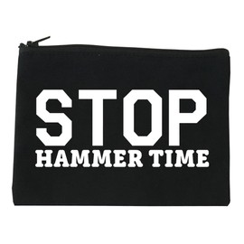 FASHIONISGREAT Stop Hammer Time 90s Rap Cosmetic Makeup Bag Black Small