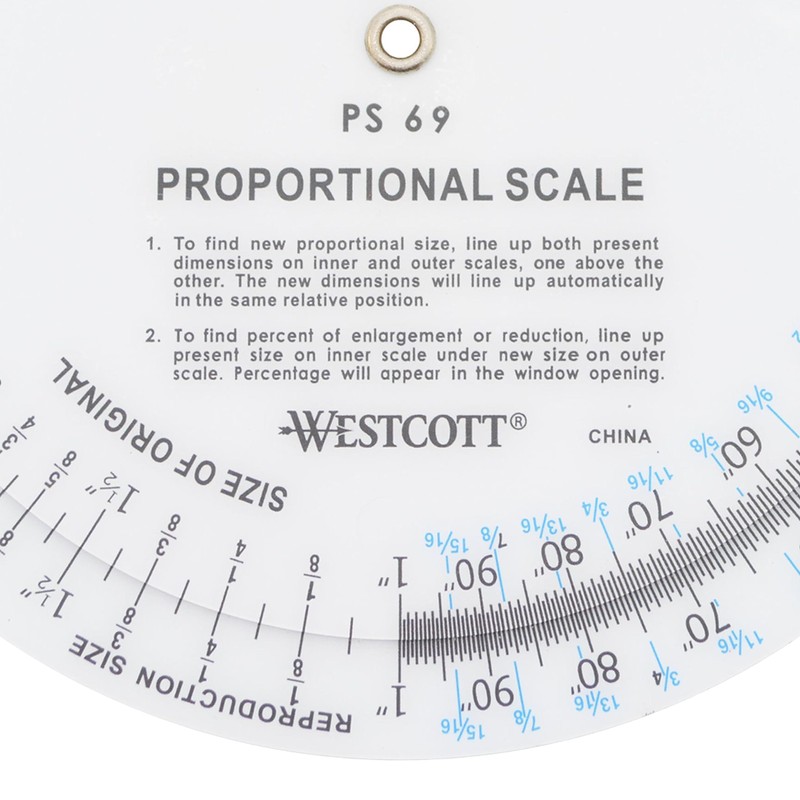 Westcott 5" Proportional Scale, White (PS-69)