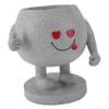 Succulent Pot Adorable Smiling Figure Standing Thumb Up Resin Flower