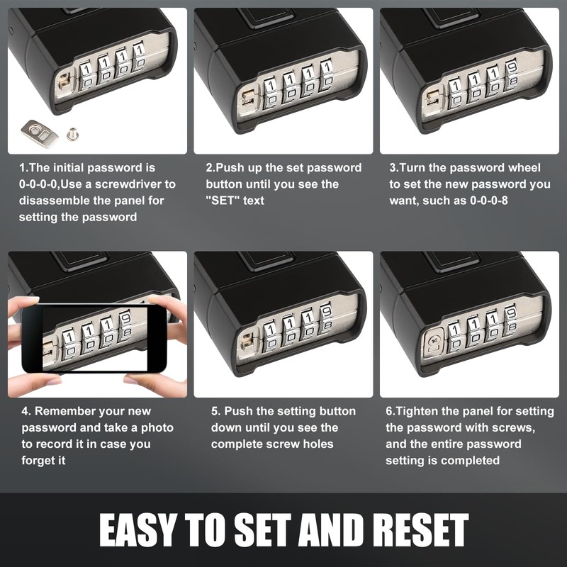 Heavy Duty Combination Padlock Outdoor, [Anti-Cutting] [Waterproof] Diyife 4-Digit Code