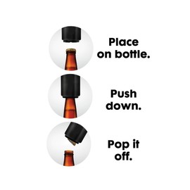HQY Automatic Bottle Opener, No Cap Can Escape