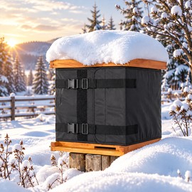 Winter Beehive Wrap for 2 Deep Boxes – Adjustable 600D Oxford Fabric Cover for Cold Weather Hive Protection