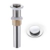 All Metal Sink Drain with Strainer Basket, Anti Clog Pop