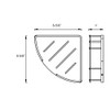 Nokozan Triangular Corner Shower Caddy - Stainless Steel Rust-Resistant Bathroom