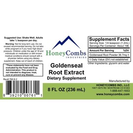 HoneyCombs Formula CF Drops – Herbal Cold Supplement – Natural Immune System Formula – Capsicum, Echinacea, Goldenseal Supplement for Immune Defense - Immune System Liquid Vitamins, 8 Fl Oz