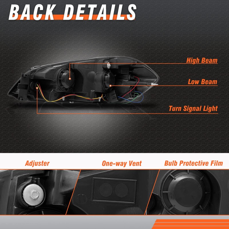 AXLAHA Headlights for 2006-2013 Chevy Impala/ 2014-2016 Impala/ 2006-2007 Monte