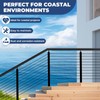 Gyykzz 6'6" Aluminum Black Handrail Prefect for Coastal Project, 1