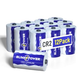 Blinkspower CR2 Battery 12 Pack, 900mAh CR2 3V Lithuim Battery, 10-Year Shelf Life, Leak-Proof Design for Golf Range Finder, Detectors, Nest Temperature Sensor Non-Rechargeable