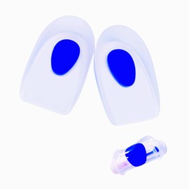 Sport Traction Shock Absorbing Lightweight Silica Gel Heel Cups for Kid's and Teen with Sensitive Heels, Heel Spurs, Plantar Fasciitis, or Ankle Pain (Teen(Big Kids) 5-8 Women 7-10)