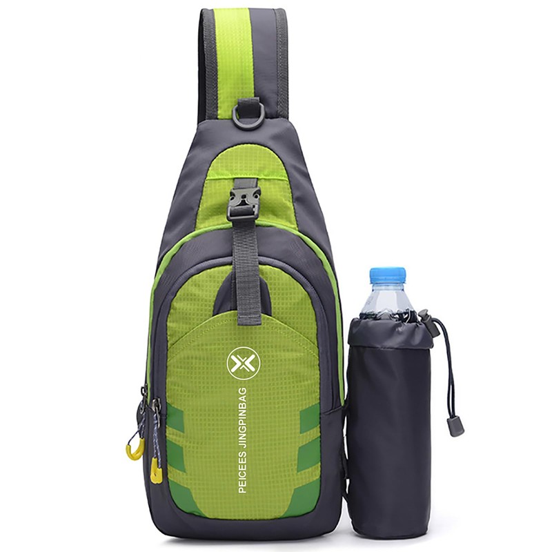 Peicees Unisex Chest Crossbody Sling Backpack Bag Travel Bike Gym