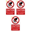 Caution Point of isolation Do not touch - Pack of