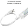 JESLED T8/T5 2FT Integrated LED Tube Light Fixture AC Power