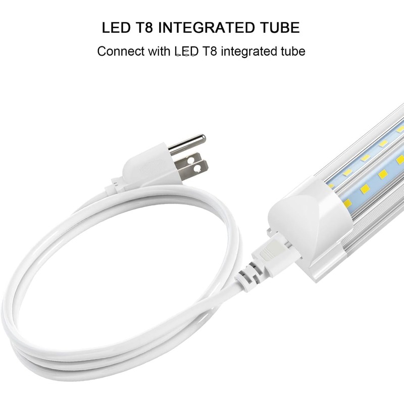 JESLED T8/T5 2FT Integrated LED Tube Light Fixture AC Power