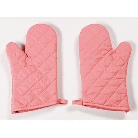 Home Beyond & HB design - Quilted Oven Mitts Set - Cotton Quilted Kitchen Oven Gloves - Heat Resistant Machine Washable - Red