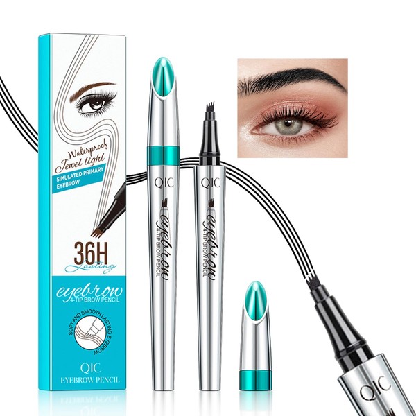 Microblading Eyebrow Pen, Eyebrow Pencil with Premium 4-Prong Micro-Fork Tip