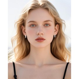 Twisted Silver Hoop Earrings for Women, Silver Plated, Lightweight & Hypoallergenic, Vintage Round Hoop Jewelry for Sensitive Ears