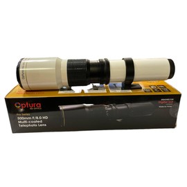 OPTURA HD (White) 500mm/1000mm f/8 Manual Telephoto Lenses EF Lens for Canon EOS Rebel T8i T7i T7 T6 T3i T2i
