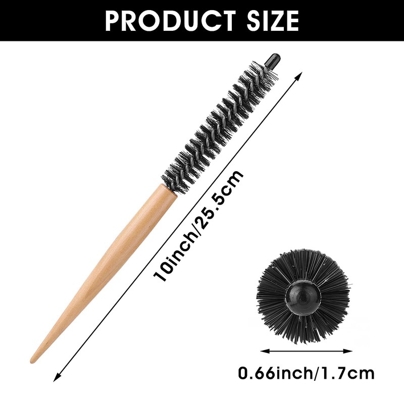 Molain Mini Hair Brush Round Small for Thin Hair Pony