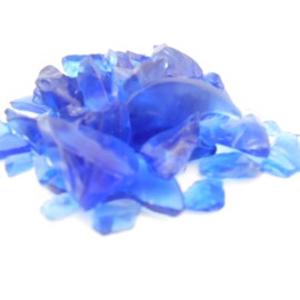 Florida Shells and Gifts 2 Lbs Blue Beach / Sea Glass for Beach Crafts Mosaic Vase Filling Decor