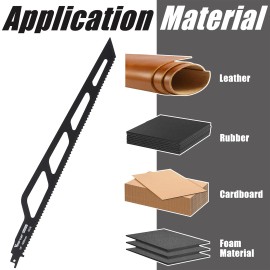 Vearter L-400mm HCS Saber Reciprocating Saw Blade Cutter Carbide For Rubber Carpet