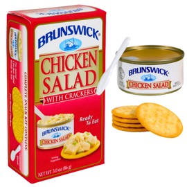 BFL Salad with Crackers, 3 oz. Boxes Chicken Tuna w/Naturally Flavor Lemon Pepper Flavored Cans Savory Convenient Creamy Flavored Combo Meal Prep Snack Time Appetizer Tray Bento Lunchtime Pack of 9