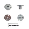 4Pcs 4mm Aluminum Alloy Rigid Flange Coupling Motor Guide Shaft
