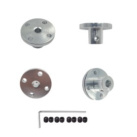 4Pcs 4mm Aluminum Alloy Rigid Flange Coupling Motor Guide Shaft Coupler for DIY Motor Connector