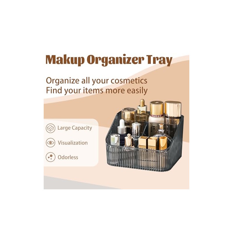 Homeanda Makeup Organiser Storage Compartments, Skin Care Cosmetic Organiser, Makeup