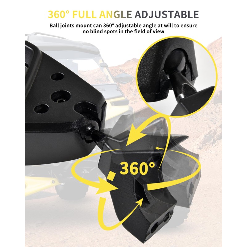 SLORIMOD Aluminum Side Mirrors for Can-Am Maverick R / X3
