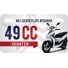 USA Patriotic 49cc License Plate for Mopeds and Scooters