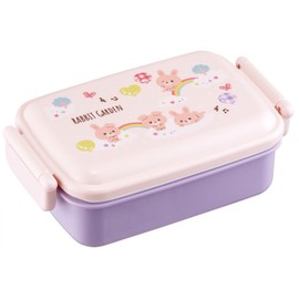 Skater RBF3ANAG Children's Lunch Box, 1 Tier, 15.9 fl oz (450 ml), Fluffy Dome, Antibacterial, Kids Lunch, Made in Japan, Rabbit Garden