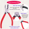 2 Pcs Glass Running Pliers and Breaker Grozer Pliers Set