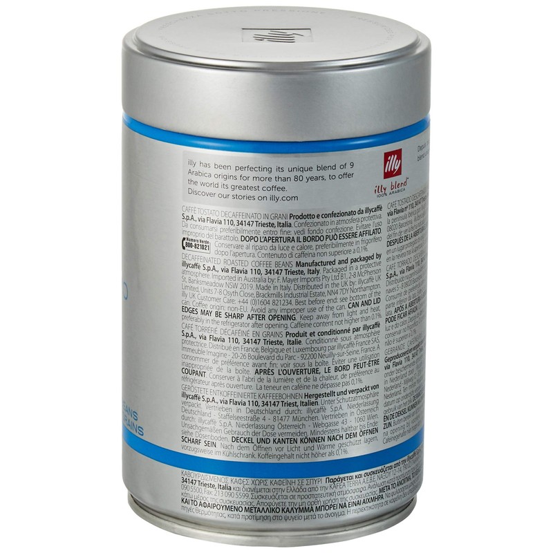 Illy Espresso 12 x 250 g Beans Decaffeinated