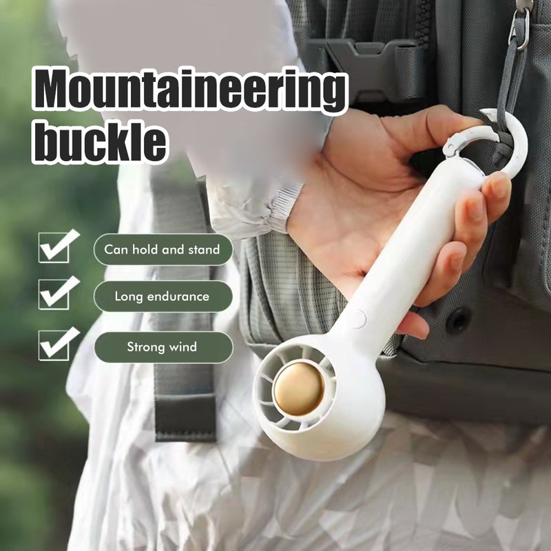 Portable Bladeless Handheld Fan Rechargeable Quiet Fan with Flexible Buckle
