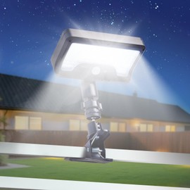 HAARAY Solar Light Outdoor, Clip On or Wall Mount, Motion Sensor Security Light, 3 Settings, USB Charging and Solar Powered Fence Lights for Yard, Deck, Gutter, Camping, IP65 Waterproof, 1 Pack