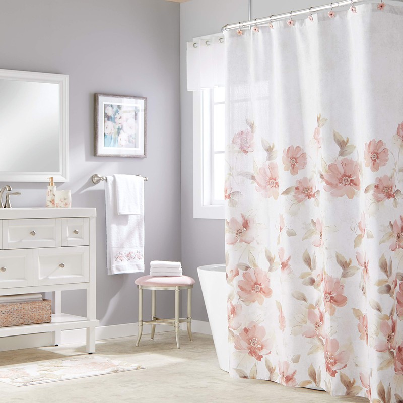SKL Home Misty Floral 2-Piece Hand Towel Set, White