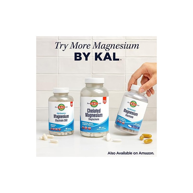 Kal 500 Mg Magnesium Tablets, 60 Count