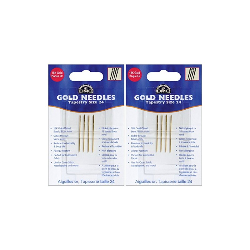 2 Pack Gold Tapestry Hand Needles-Size 24
